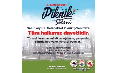 Ladik Salur Köyü Derneği Piknik Programı